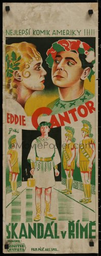 9f0268 ROMAN SCANDALS Czech 12x31 1937 great different artwork of Eddie Cantor by Zikall!