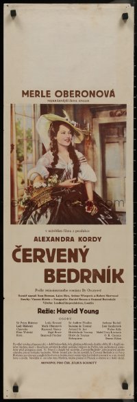 9f0269 SCARLET PIMPERNEL Czech 12x37 1934 great completely different image of Merle Oberon!