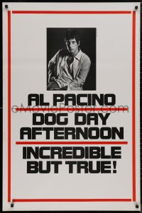 9f0805 DOG DAY AFTERNOON teaser 1sh 1975 Al Pacino, Sidney Lumet bank robbery crime classic!