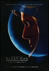 9f0823 FIRST MAN teaser DS 1sh 2018 October 12, journey to the moon, Gosling as Armstrong!