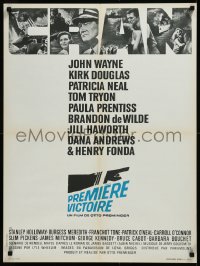 9f0450 IN HARM'S WAY French 23x31 1965 John Wayne, Kirk Douglas, Otto Preminger, cool title art!
