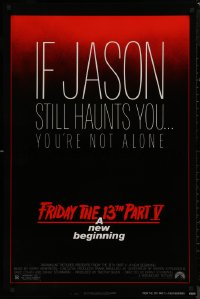 9f0836 FRIDAY THE 13th PART V NSS style 1sh 1985 A New Beginning, Jason still haunts you!