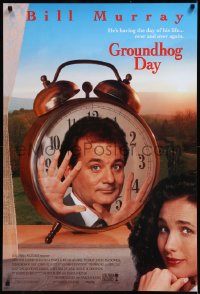 9f0863 GROUNDHOG DAY int'l 1sh 1993 Bill Murray, Andie MacDowell, directed by Harold Ramis!