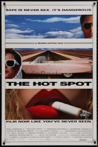9f0891 HOT SPOT DS 1sh 1990 cool close up smoking & Cadillac image, directed by Dennis Hopper!
