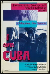9f0897 I AM CUBA 1sh 1995 pro-Castro propaganda, pretty girl runs from U.S. sailors!