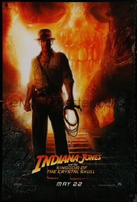 9f0902 INDIANA JONES & THE KINGDOM OF THE CRYSTAL SKULL teaser DS 1sh 2008 May 22 style, Drew art!