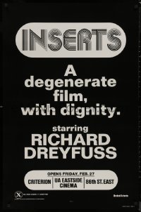 9f0909 INSERTS style B teaser 1sh 1976 x-rated Richard Dreyfuss, a degenerate film with dignity!