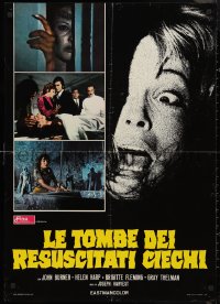 9f0392 BLIND DEAD Italian 26x36 pbusta 1973 Armando de Ossorio's La Noche del Terror Ciego!