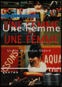 9f0375 WOMAN IS A WOMAN Japanese 29x41 R1990s Jean-Luc Godard's Une femme est une femme!