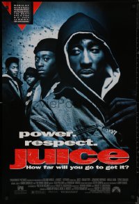 9f0930 JUICE 1sh 1992 Ernest R. Dickerson directed, Omar Epps, Tupac Shakur w/gun!