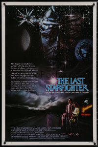 9f0944 LAST STARFIGHTER 1sh 1984 Lance Guest, great sci-fi art by Charles de Mar!