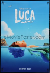 9f0958 LUCA advance DS 1sh 2021 Walt Disney CGI, Jacob Tremblay in title role, fantastic image!