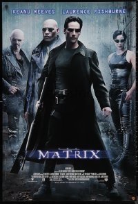 9f0058 MATRIX 27x40 video poster 1999 Keanu Reeves, Carrie-Anne Moss, Laurence Fishburne, Wachowskis