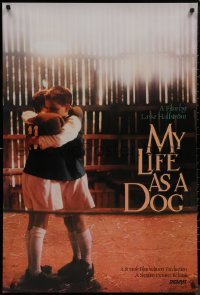 9f0994 MY LIFE AS A DOG 1sh 1987 Lasse Hallstrom's Mitt liv som hund, cute image of kids!