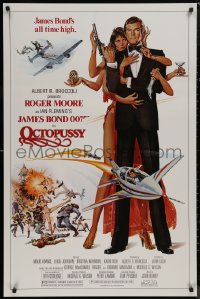 9f1003 OCTOPUSSY 1sh 1983 Goozee art of sexy Maud Adams & Roger Moore as James Bond 007!