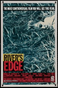 9f1061 RIVER'S EDGE 1sh 1986 Keanu Reeves, Glover, most controversial film you will see this year!