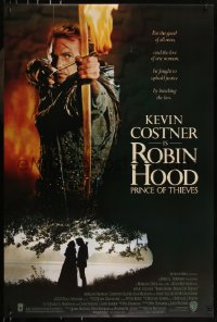 9f1062 ROBIN HOOD PRINCE OF THIEVES DS 1sh 1991 cool image of Kevin Costner, for the good of all men!