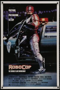9f1063 ROBOCOP 1sh 1988 Paul Verhoeven, full-length cyborg policeman Peter Weller by Mike Bryan!