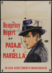 9f0255 PASSAGE TO MARSEILLE South American 1944 smoking Humphrey Bogart fighting Nazis!