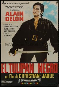 9f0405 BLACK TULIP Spanish R1973 completely different art of heroic swashbuckler Alain Delon!