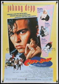 9f0410 CRY-BABY Spanish 1990 directed by John Waters, Johnny Depp is a doll, Amy Locane!