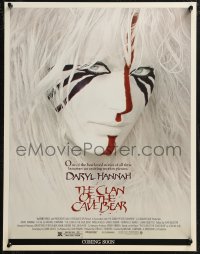 9f0200 CLAN OF THE CAVE BEAR 17x22 special poster 1986 image of Daryl Hannah in cool tribal make up!