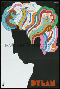 9f0090 DYLAN 22x33 music poster 1967 colorful silhouette art of Bob by Milton Glaser!