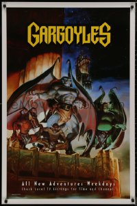 9f0049 GARGOYLES tv poster 1994 Disney, striking fantasy cartoon artwork of entire cast!