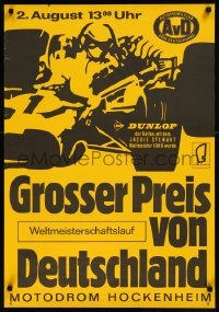 9f0210 GERMAN GRAND PRIX 23x33 German special poster 1970 Formula 1 racing, great art of car!