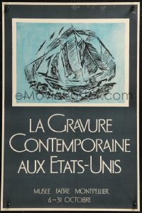 9f0025 LA GRAVURE CONTEMPORAINE AUX ETATS-UNIS 16x24 French museum/art exhibition 1960s Marin art!