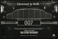 9f0224 LIVING DAYLIGHTS 12x18 special poster 1986 great image of classic Aston Martin car grill!