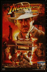 9f0022 RAIDERS OF THE LOST ARK IMAX mini poster R2012 great art of adventurer Harrison Ford by Raats!