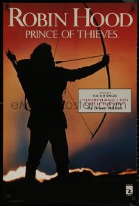 9f0098 ROBIN HOOD PRINCE OF THIEVES 24x36 music poster 1991 different silhouette of Kevin Costner!