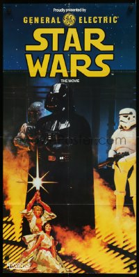 9f0010 STAR WARS Australian tv poster R1982 New Hope, 1st time on TV, but Empire Strikes Back image!