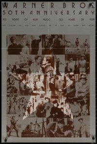 9f0101 WARNER BROS. 50TH ANNIVERSARY ALBUMS 24x36 music poster 1973 many classics, Bogart, Flynn, more!