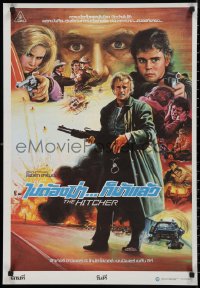 9f0653 HITCHER Thai poster 1986 creepy hitchhiker Rutger Hauer, C. Thomas Howell by Jinda!