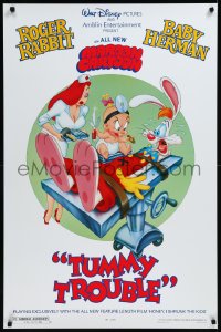 9f1181 TUMMY TROUBLE DS 1sh 1989 Roger Rabbit & sexy Jessica with doctor Baby Herman, rated style!