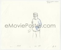9g0551 KING OF THE HILL animation art 2000s cartoon pencil drawing of Hank saying I don't know what!