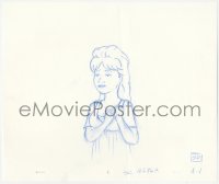 9g0561 KING OF THE HILL animation art 2000s cartoon pencil drawing of Luanne wearing nightgown!