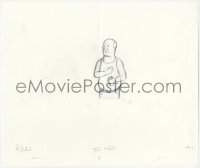 9g0555 KING OF THE HILL animation art 2000s cartoon pencil drawing of Bill holding beer!