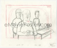 9g0563 KING OF THE HILL animation art 2000s cartoon pencil drawing of Hank, Bill & Boomhauer!