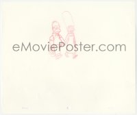 9g0531 SIMPSONS animation art 2000s cartoon pencil drawing of Homer & Marge holding hands!