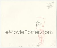 9g0529 SIMPSONS animation art 2000s cartoon pencil drawing of Bart, they are foreign devils!
