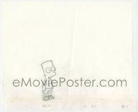 9g0546 SIMPSONS animation art 2000s cartoon pencil drawing of Bart staring blankly!