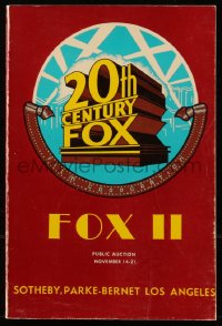 9g0268 SOTHEBY-PARKE-BERNET LOS ANGELES 11/14/71 auction catalog 1971 20th Century-Fox Memorabilia II!