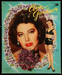 9g1191 AVA GARDNER Whitman softcover book 1952 color cut-out paper dolls of the MGM leading lady!