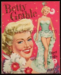 9g1194 BETTY GRABLE softcover book 1951 color cut-out paper dolls of the sexy Fox leading lady!