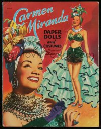 9g1195 CARMEN MIRANDA softcover book 1952 Paper Dolls and Costumes in full color!