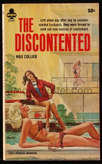 9g1064 DISCONTENTED paperback book 1966 forced to seek new sources of excitement, Rader cover art!