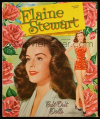 9g1200 ELAINE STEWART softcover book 1955 color cut-out paper dolls of the sexy MGM actress!